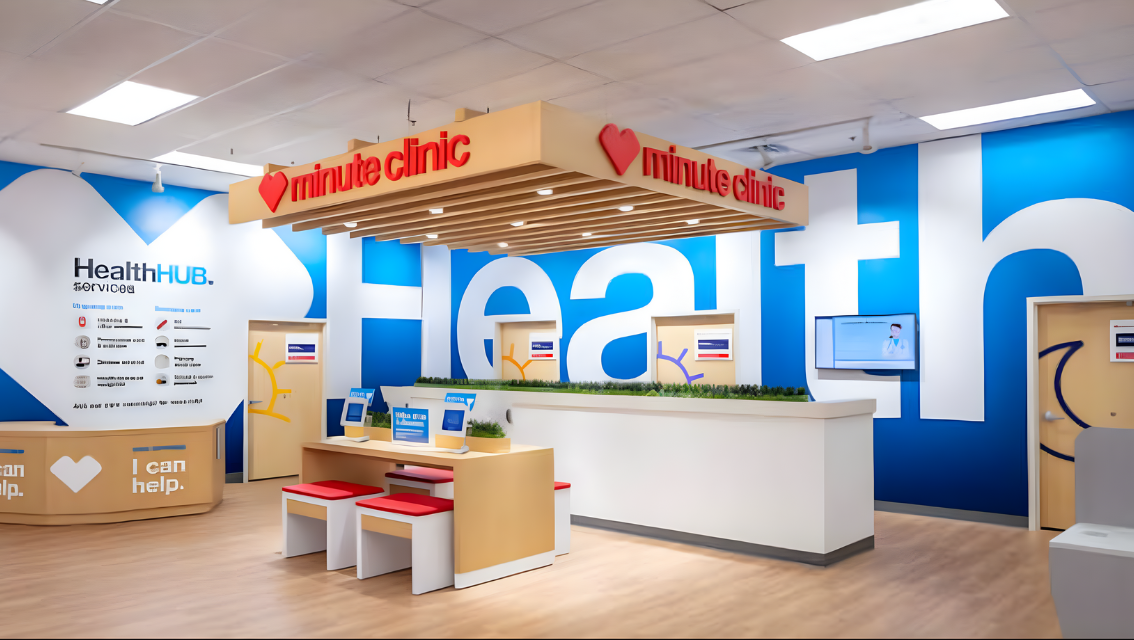 24-hour Walgreens pharmacy lit up at night on the Las Vegas Strip with shoppers at the entrance