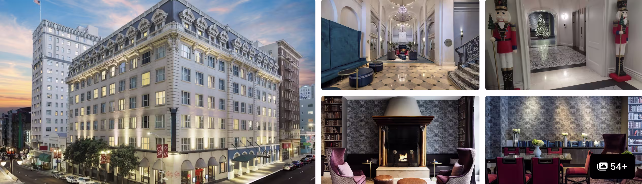 Photos of The Marker hotel, San Francisco: ocean-view dining room, courtyard pool, hallway and lobby seating