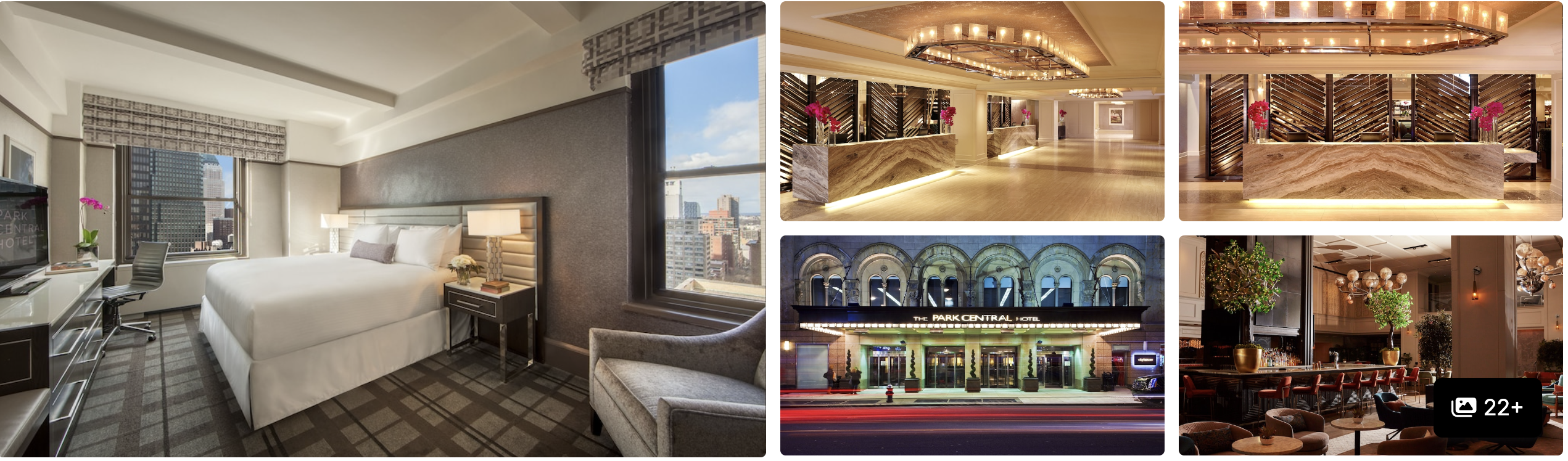 Photos of Park Central Hotel New York: guest room with city view, grand lobby, hotel facade and lounge bar