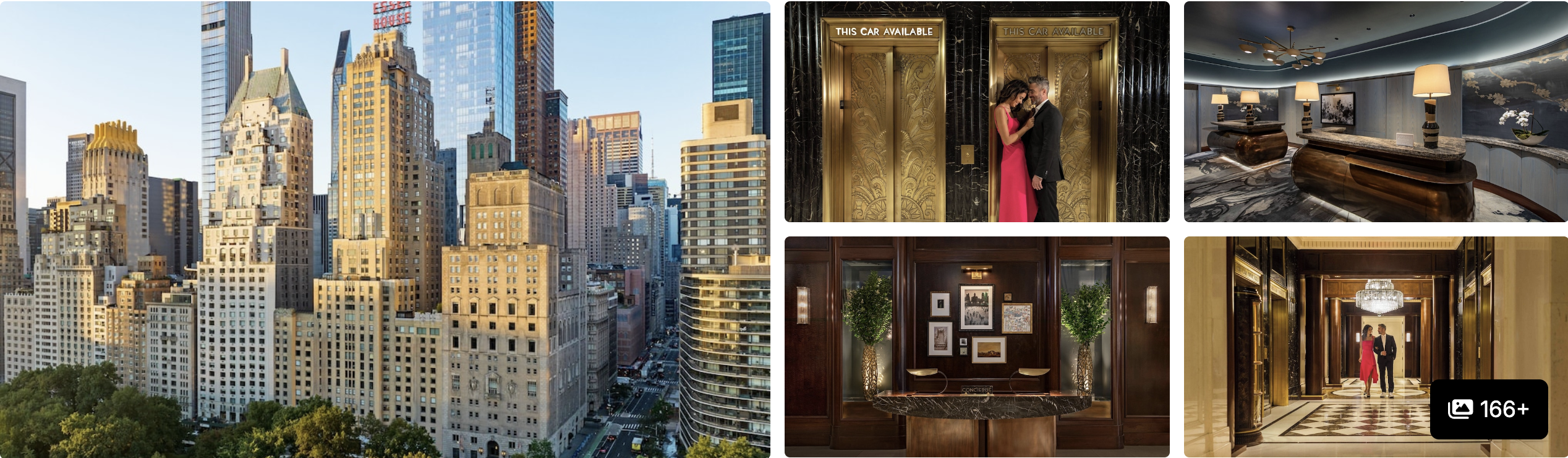 Photos of JW Marriott Essex House New York: skyline facade, Art Deco lobby, corridors and a guest room
