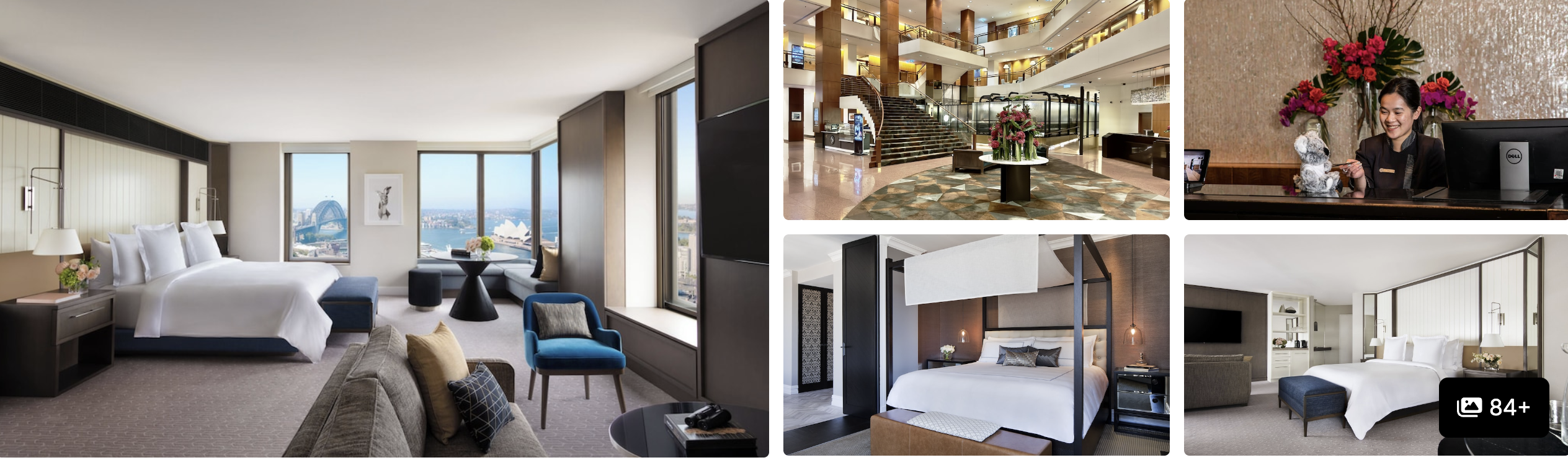 Photos of Four Seasons Hotel Sydney: suite with Opera House view, atrium lobby and reception desk
