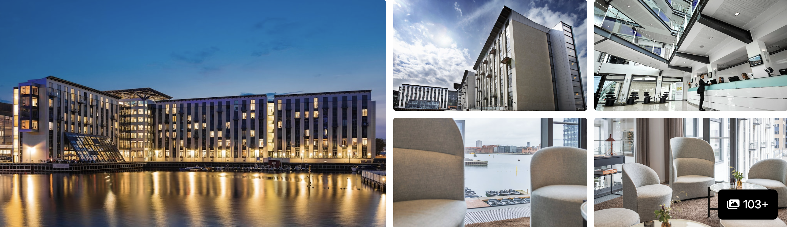 Photos of Copenhagen Island Hotel: airy lobby with sheer drapes, modern reception and lounge seating