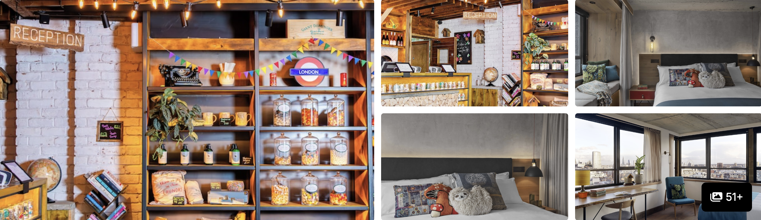 Photos of 1 Hotel Mayfair, London: rustic reception with stocked shelves, timber-clad bar and natural-toned guest rooms
