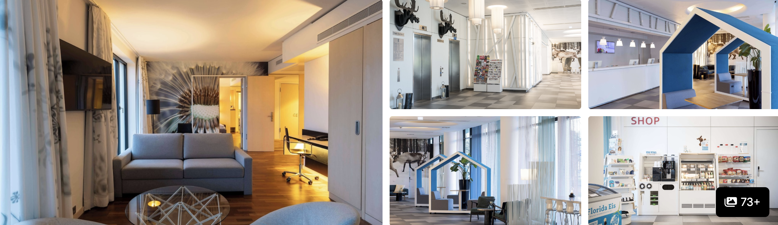 Photos of Scandic Berlin Potsdamer Platz: marble-mosaic guest suite with sofa, gym and a playful kids and shop area