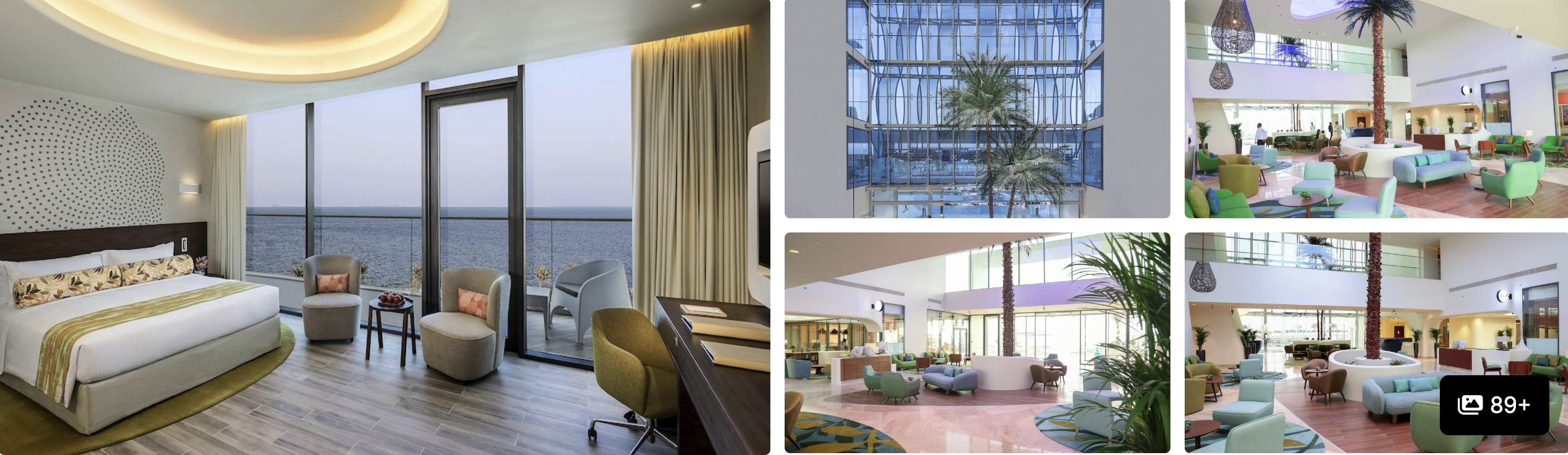 Photos of The Retreat Palm Dubai: sea-view guest room, atrium lobby and bright lounge seating areas