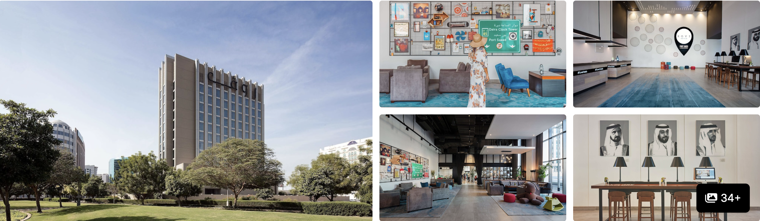 Photos of Rove Hotels, Dubai: playful gallery-wall lounge, communal kitchen and colorful co-working social spaces
