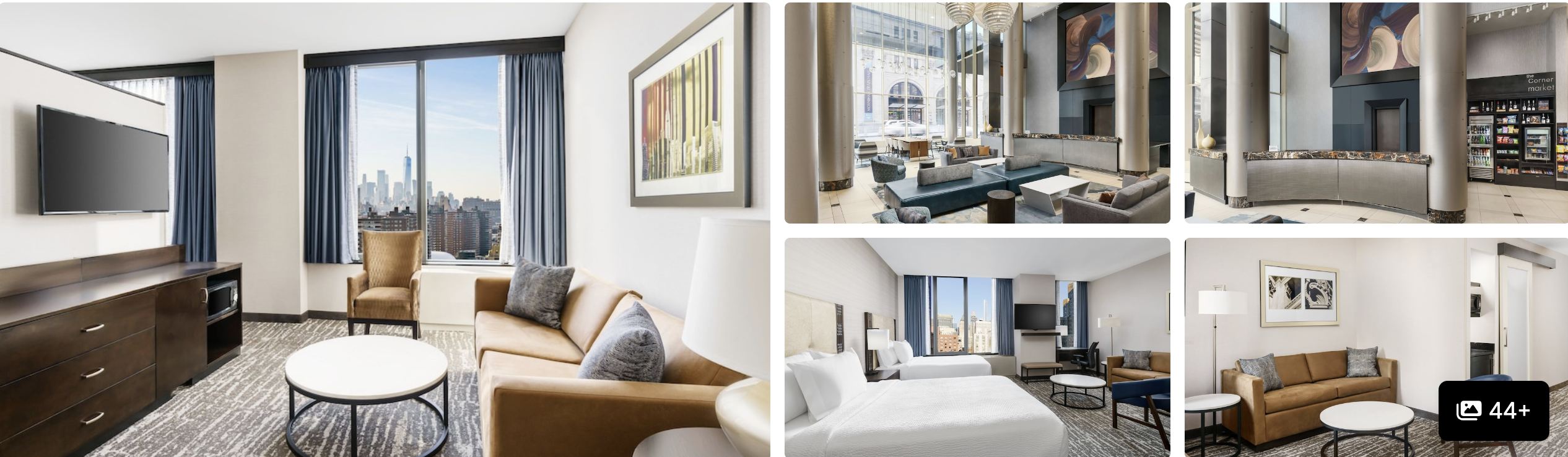 Photos of Fairfield Inn & Suites New York Midtown Manhattan near Penn Station: suite with city view, lobby and guest room