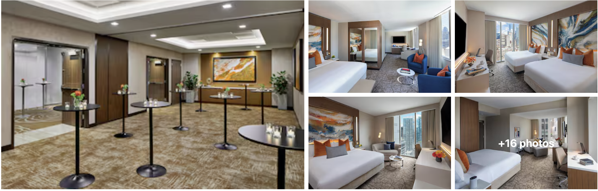 Photos of Courtyard by Marriott New York Manhattan Midtown West: meeting room and modern guest suites with city views