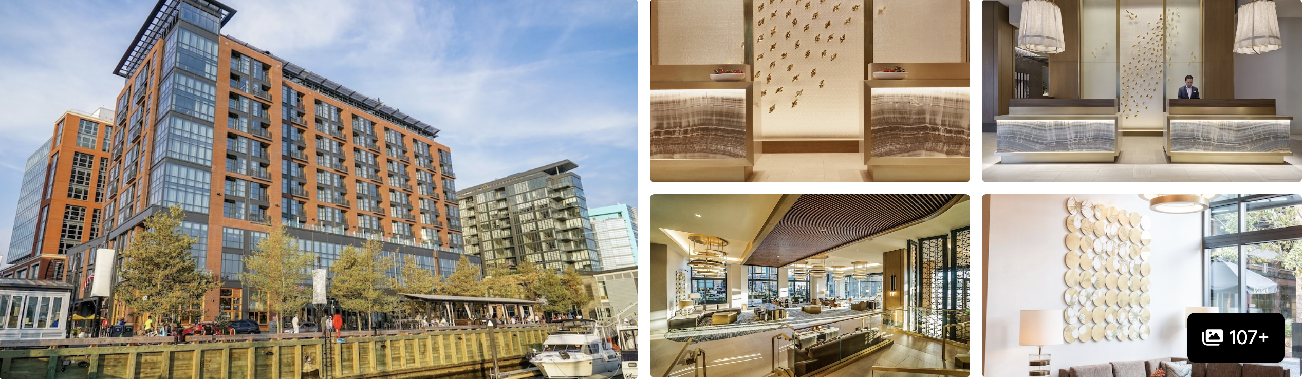 Photos of Hilton Washington DC National Mall The Wharf: contemporary exterior, lobby and meeting spaces