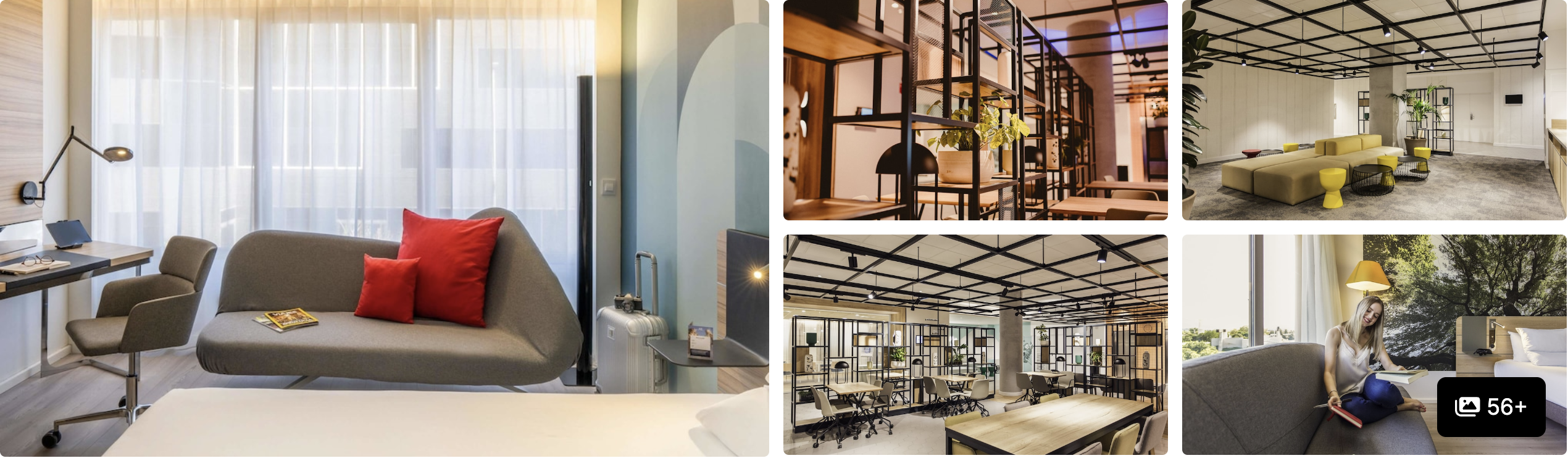 Photos of Novotel Madrid Campo de las Naciones: bright guest room with sofa and desk and modern lounge spaces