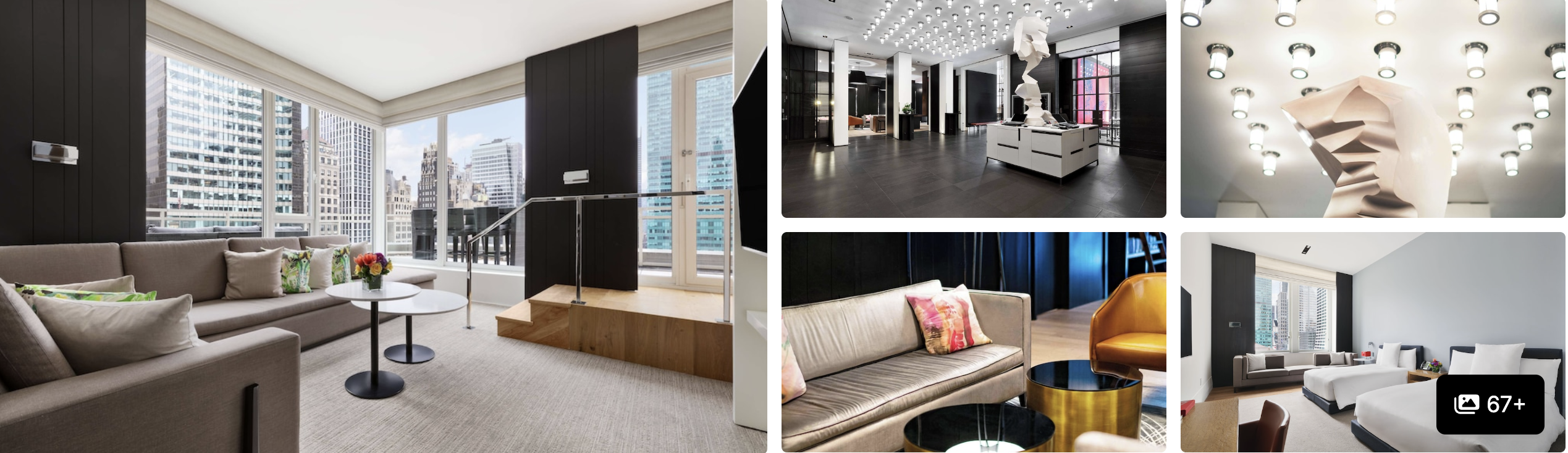 Photos of The Langham, New York, Fifth Avenue: guest room with city view, plush living room and Empire State Building view