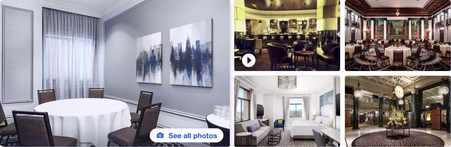 Photos of Orchard Garden Hotel near Powell BART, San Francisco: exterior, breakfast area, lobby desk and workspace