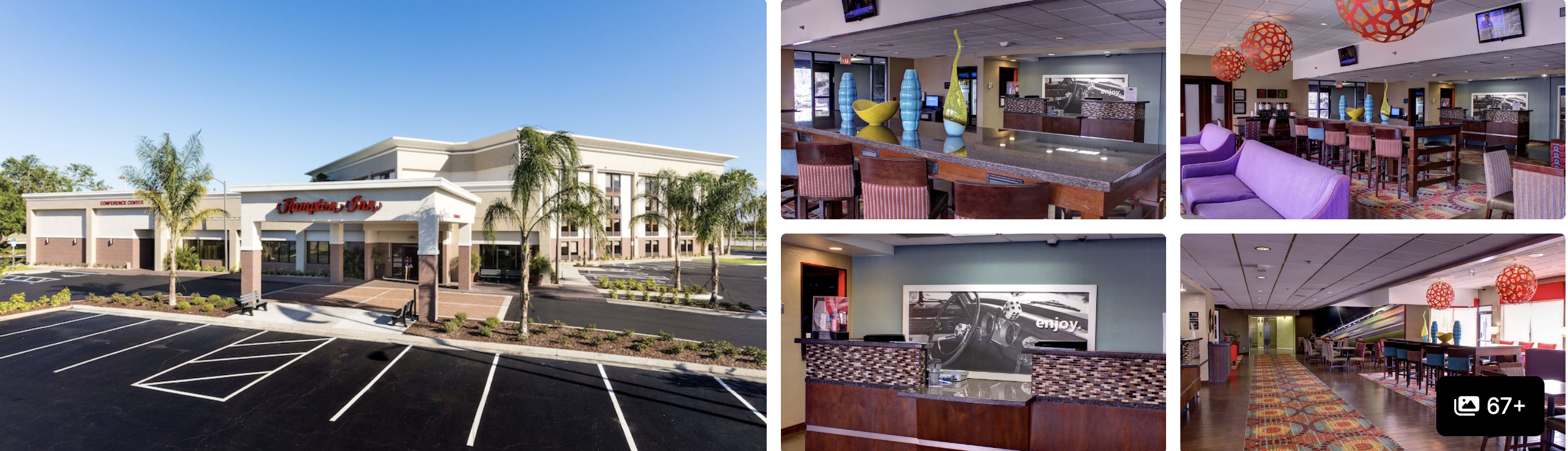 Photos of Fairfield Inn and Suites at ONE DAYTONA: modern exterior, dining area, lobby and a guest room