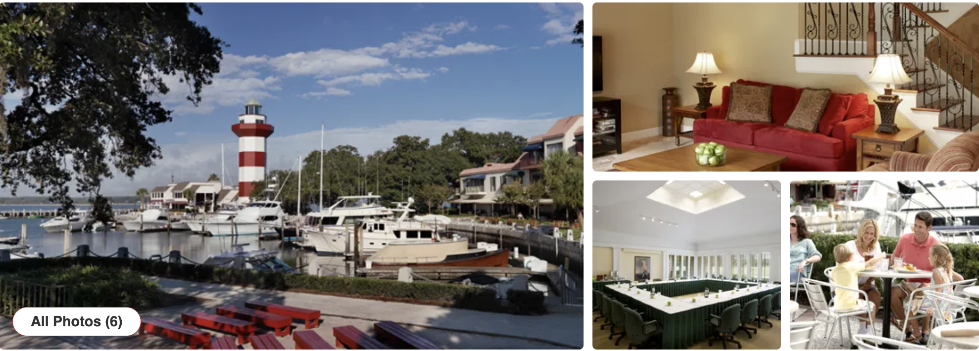 Photos of The Westin Hilton Head Island Resort and Spa: marina with lighthouse, suite living room and event spaces