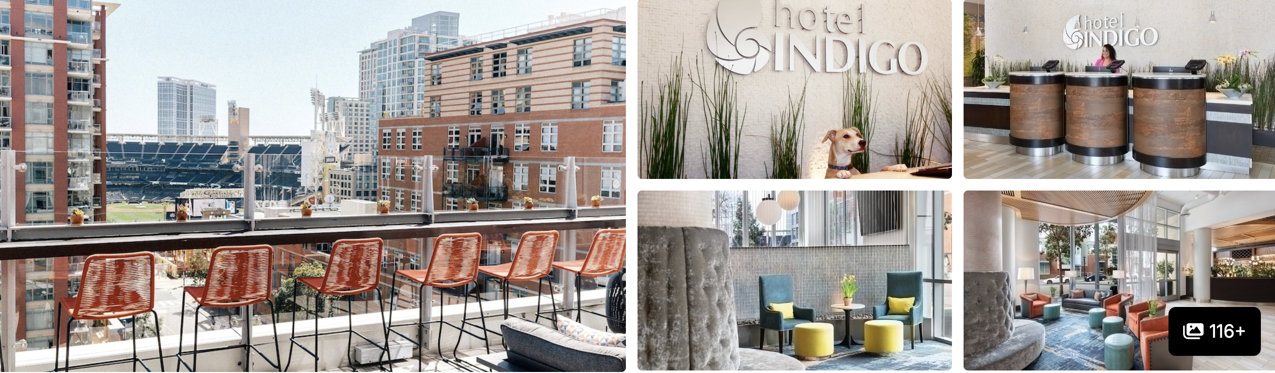 Photos of citizenM New York Times Square: rooftop balcony, colorful lounge and modern lobby interiors