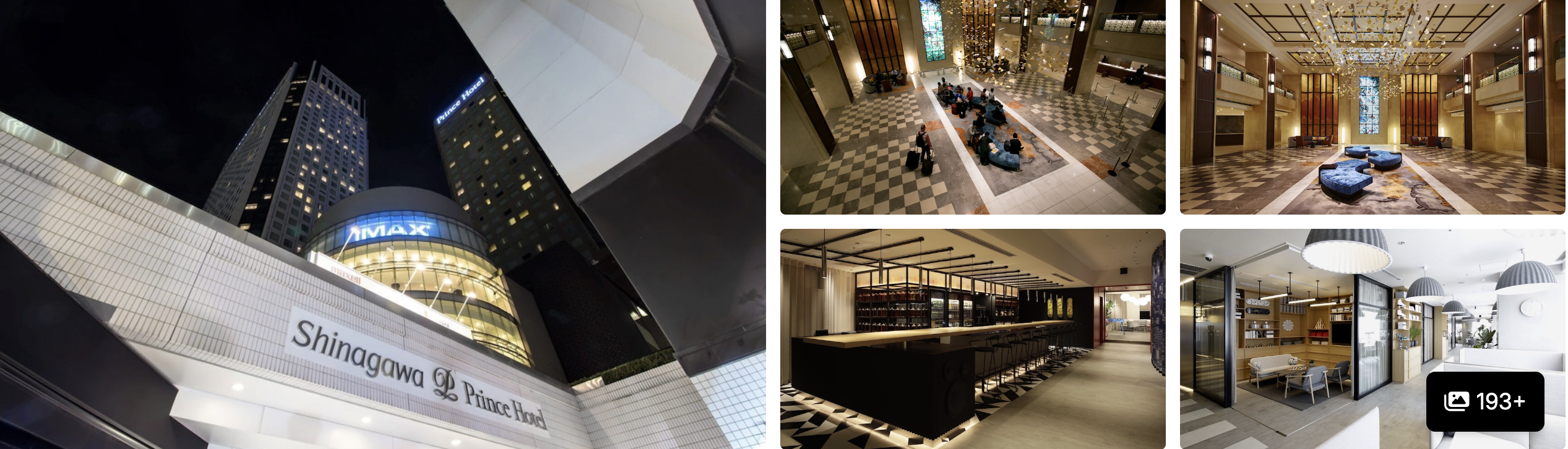 Narita Tobu Hotel Airport: facade with signage under blue sky, dining bar, lobby and reception desks