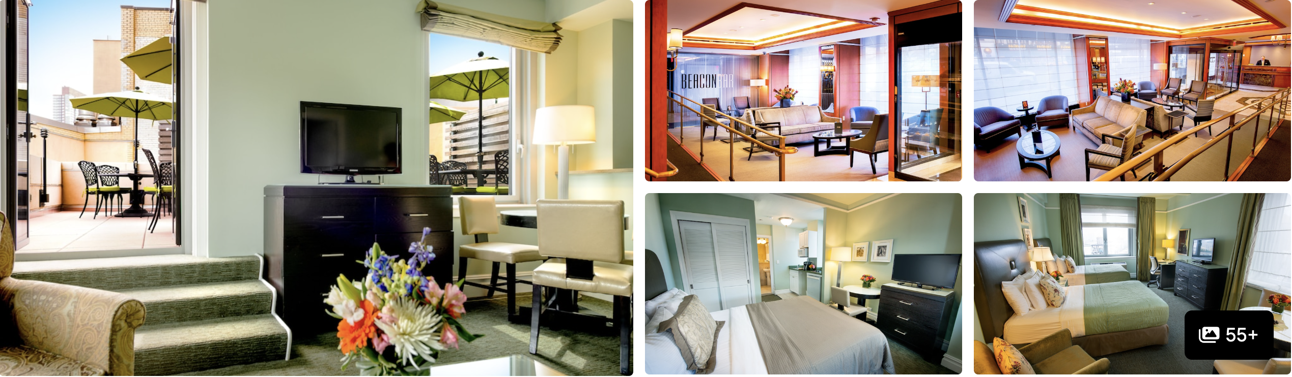 Photos of Hotel Beacon, New York: suite with private terrace, living room and comfortable bedrooms