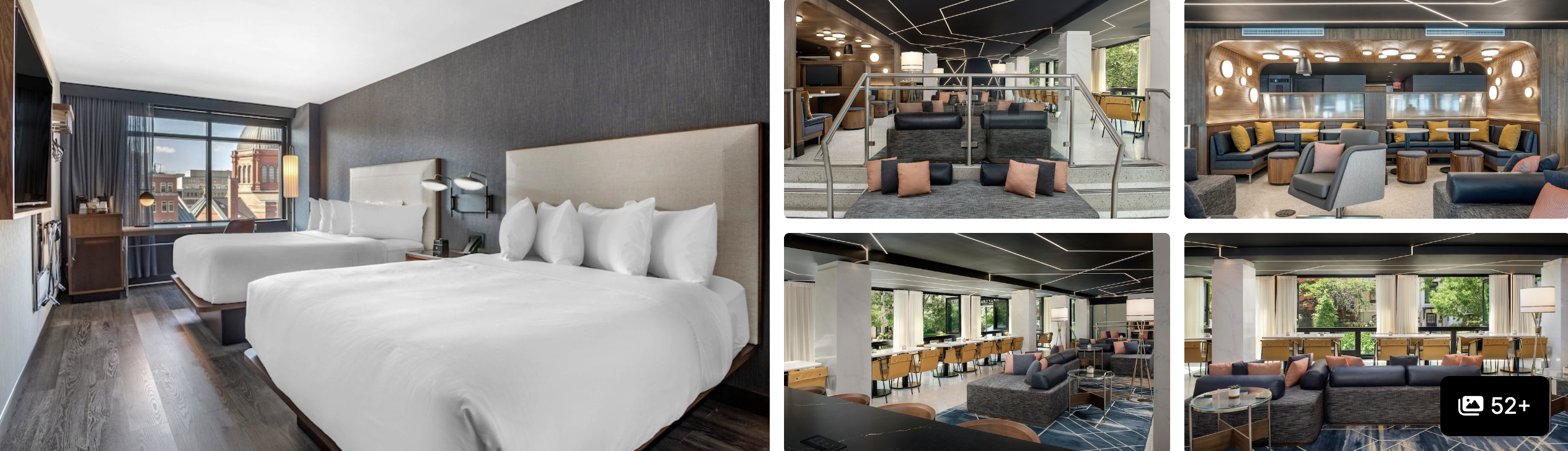 Photos of Courtyard by Marriott Washington DC U.S. Capitol: guest room with twin beds and modern lobby lounges