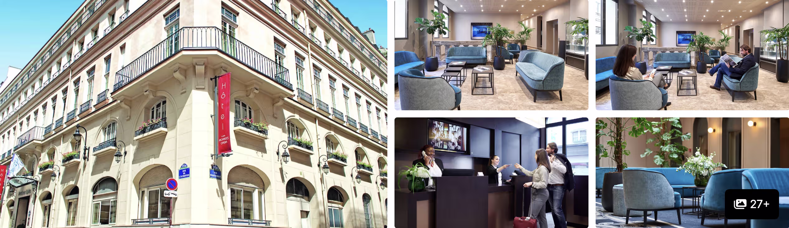 Photos of Turenne Le Marais, Paris: corner stone facade, lobby seating, reception desk and lounge