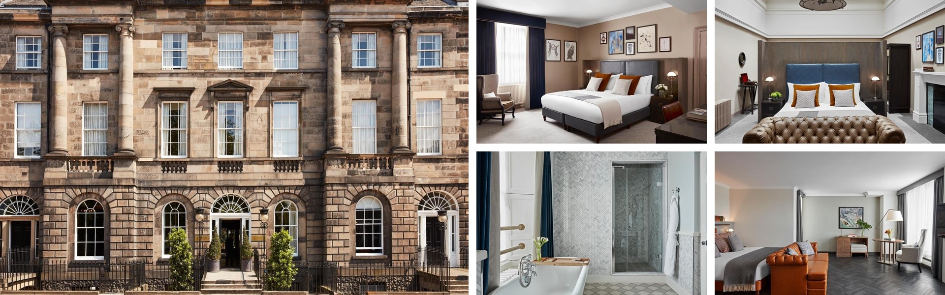 Photos of Kimpton Charlotte Square Edinburgh: Georgian stone terrace facade, refined bedrooms and marble bathroom