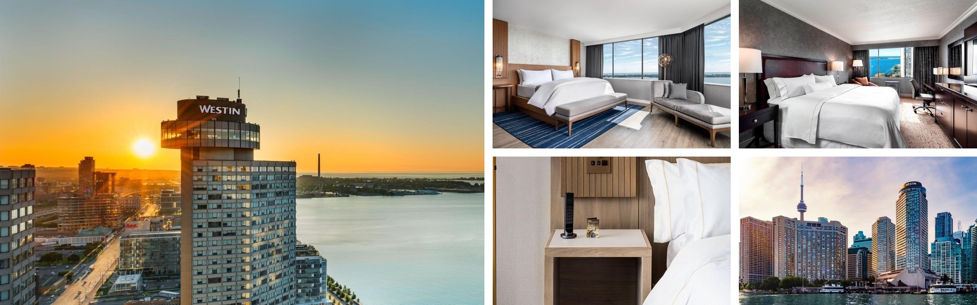 Photos of The Westin Harbour Castle Toronto: tower at sunset over the lake, harbourfront rooms and CN Tower skyline