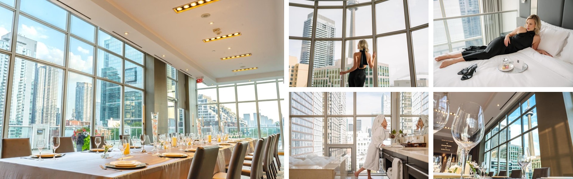 Photos of SoHo Hotel Toronto: floor-to-ceiling skyline-view dining room and bright suites with city outlooks