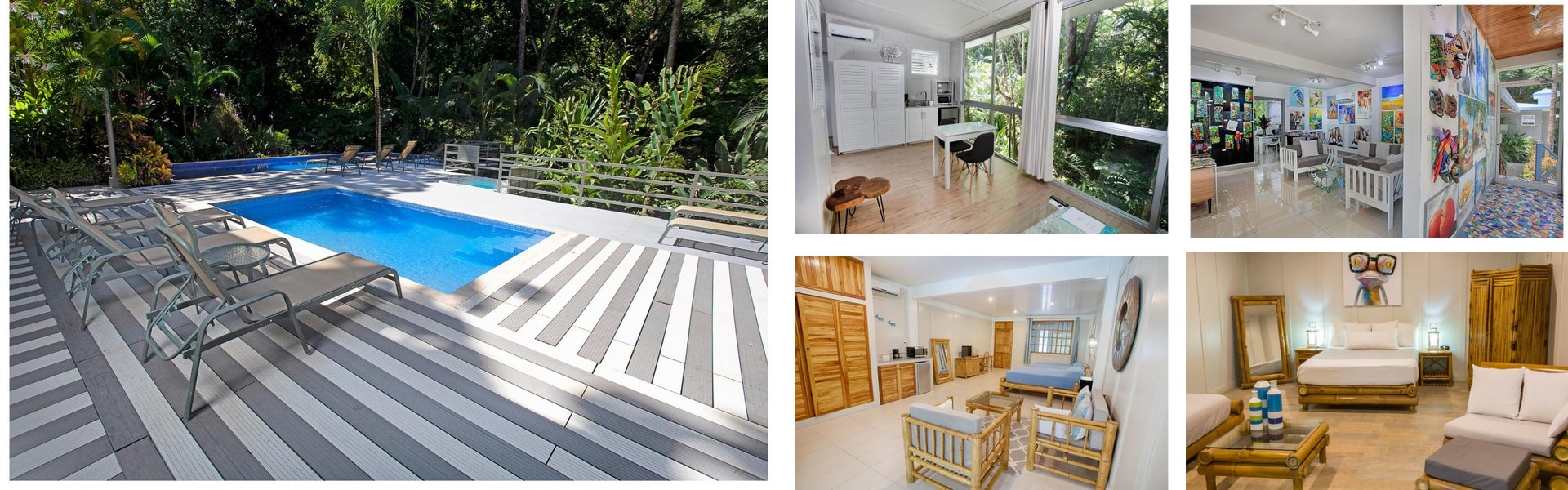 Photos of Hotel Plaza Yara, Manuel Antonio: jungle-side pool deck with loungers, kitchenette suites and living areas