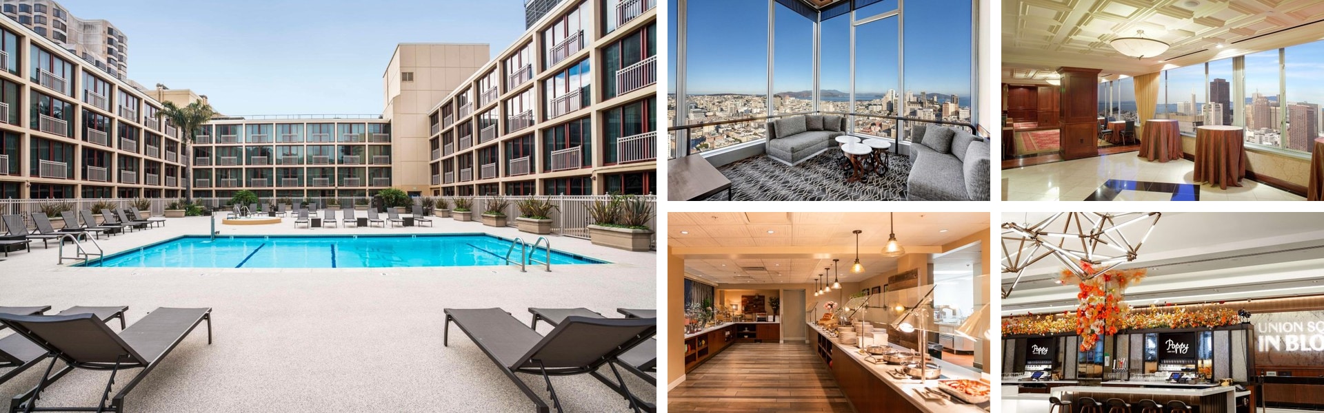 Hilton San Francisco Union Square — exterior and interior views